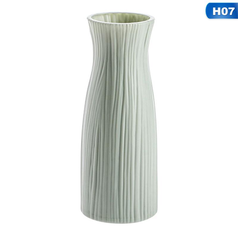 Пластиковая ваза для украшения дома, белая имитация керамического цветочного горшка, корзина для растений, скандинавская свадьба, декоративный обеденный стол, спальня
