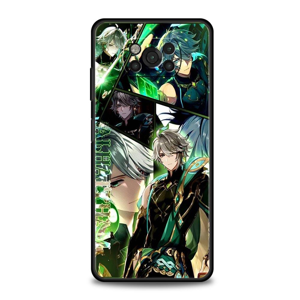 Чехол для телефона Genshin Impact Аято Странник Для Xiaomi Poco X6 X5 Pro X4 X3 NFC F5 Pro F4 F3 GT M5 M4 Pro 5G M3 C51 C50