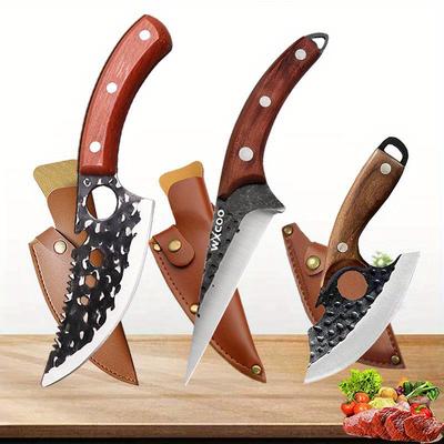3 шт. Кухонный нож из нержавеющей стали, кованый нож для обвалки, профессиональный нож шеф-повара, ручной работы, тесак для мяса, нож мясника