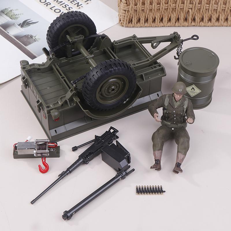Jjrc C8815 Запчасти для апгрейда Прицеп Солдат Лебедка Пулемет Масляная бочка Оригинальные аксессуары для C8815 Радиоуправляемая машина Аксессуары для апгрейда