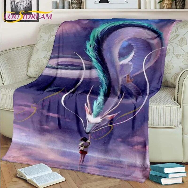 Одеяло в стиле аниме «Миядзаки», одеяло «Мой сосед Тоторо», одеяло «Унесенные призраками», фланелевое одеяло для спальни, гостиной, дивана