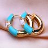 KNIKOO Round Clip Earrings For Women Fashion Earrings Jewerly For Wedding Party Gifts