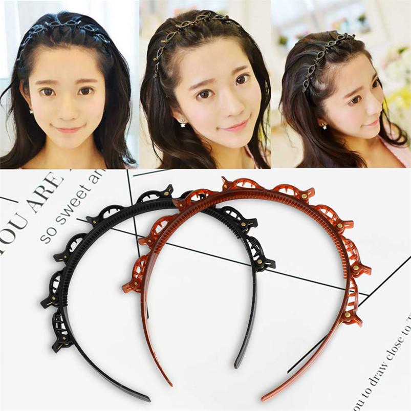 Multi-layer Hollow Woven Headband Girl Bangs Clip Hair Band