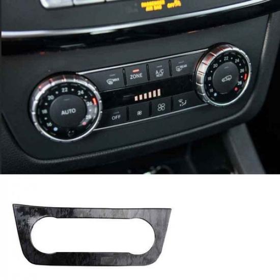 2016-2019 Central Console AC Switch Panel Black Wood Grain For Benz GLS GLE Trim