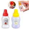 1/2/3PCS Condiment Squeeze Bottle Portable Convenient Polychromatic Single Condiment Squeeze Box