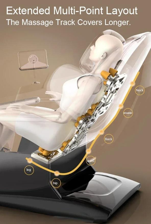 Presumed Point Massage Track Massage Chair Zero Gravity Massage Armchair Full Body Airbag Massage Sofa Touchscreen Office