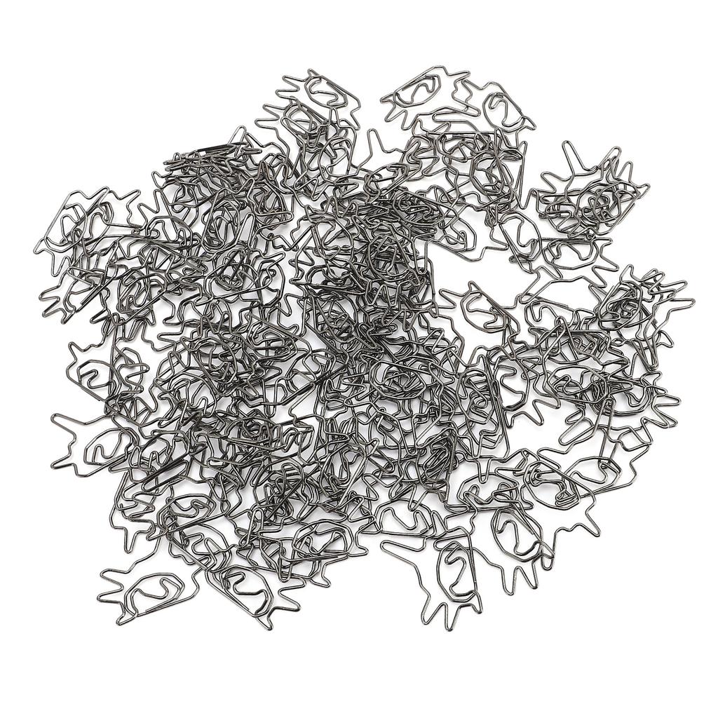 100Pcs Decorative Paper Clip Iron Wire Fancy Paperclips for Notebooks Bookmarks Clipboards Calendar