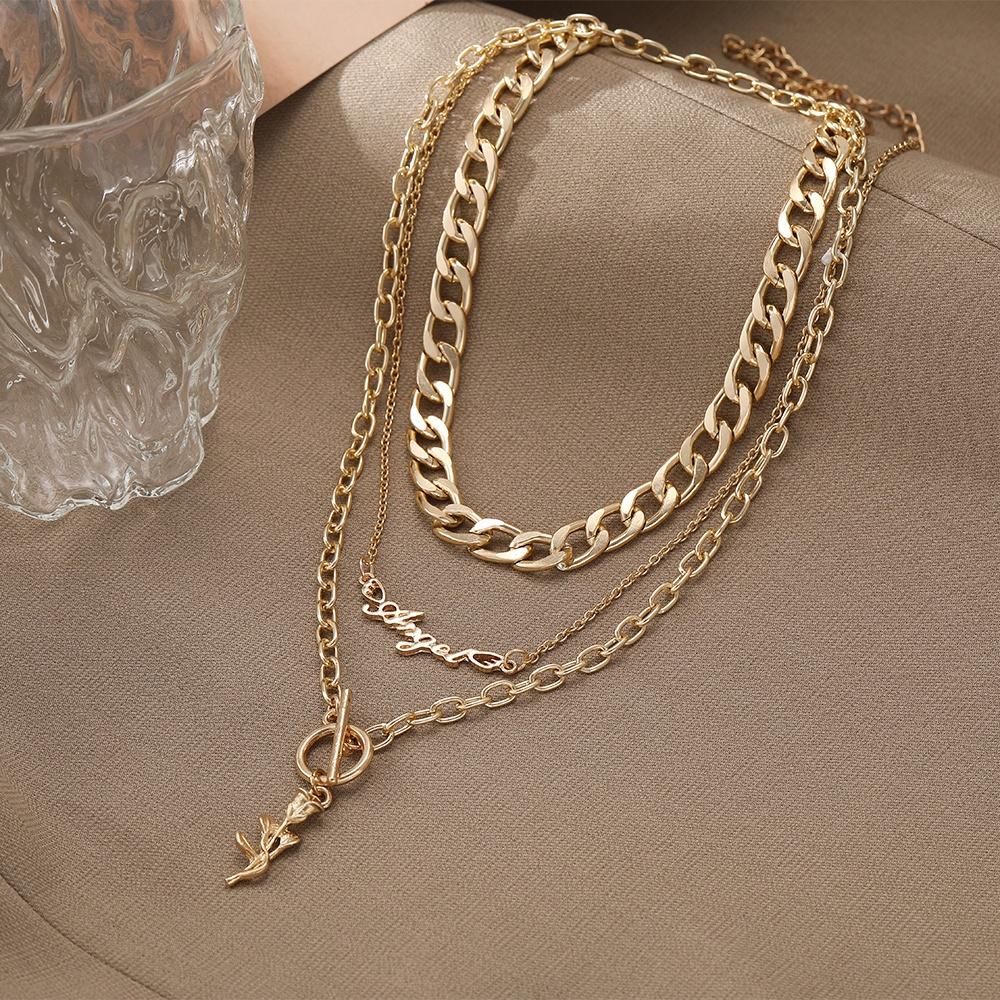 iF ME Модное многослойное золотое ожерелье, кулон с замком и бабочкой, змеей, цепочка, колье, женские ювелирные аксессуары