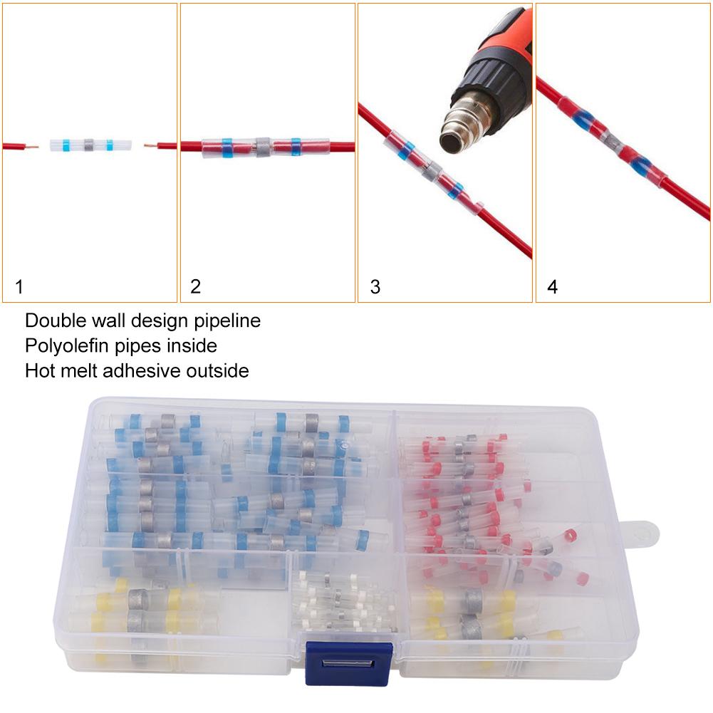 150 шт. Изолирующая термоусадочная гильза для пайки, клемма для проводов, инструмент для сварки, герметичная деталь, водонепроницаемая