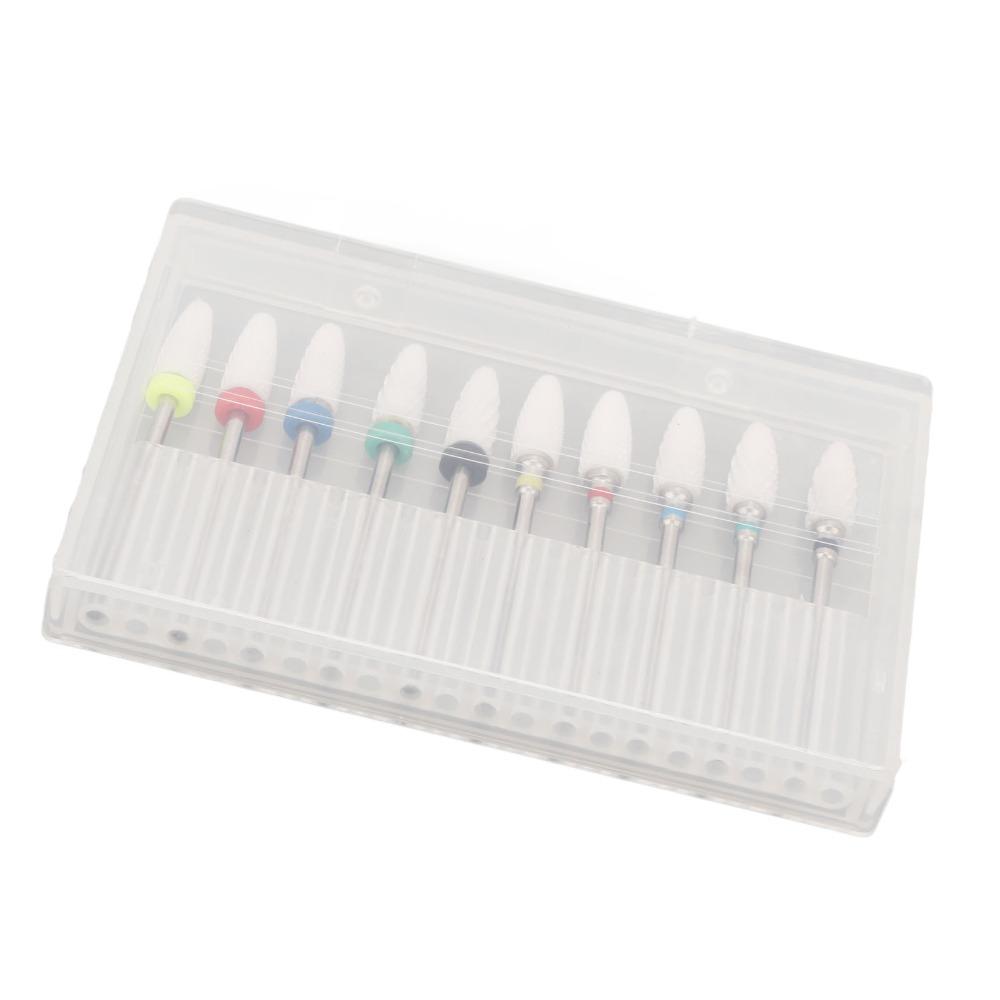 10pcs Multi-purpose For Grinding, Cleaning And Polishing Nail Drill Bits Organizer