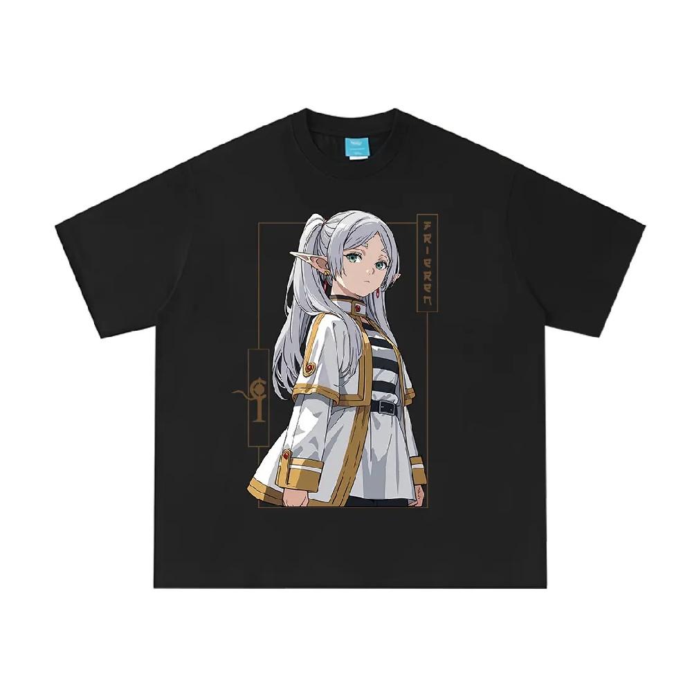 Anime Frieren_ Beyond Journey's End T Shirt Frieren Graphic T-shirt Men Women Summer Short Sleeve Cotton T-shirts Streetwear