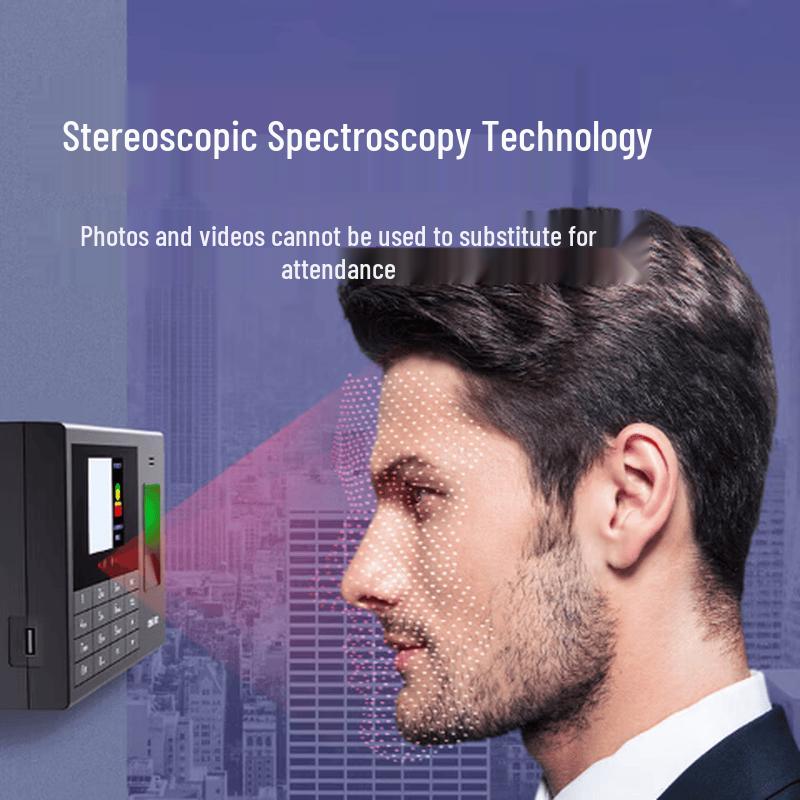 Deli Facial Recognition Fingerprint Attendance Machine CN plug (adapter included)