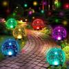 1Pcs Extra Large Solar Globes Lights Outdoor Multi-Color Pre Lit Crystal Ball Light Waterproof Lawn Solar Light
