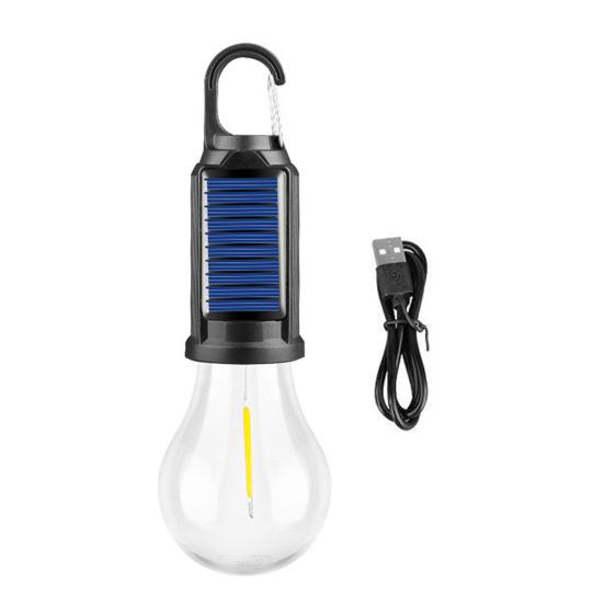 1/2/3Pcs Solar Camping Light 3 Modes Adjustable Waterproof USB Rechargeable Super Bright Outdoor Hiking Tent Hanging Bulb Lamp Emergency Lantern