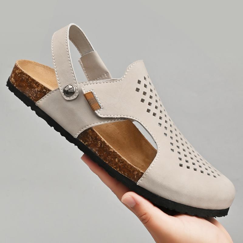 Роскошные брендовые мужские сандалии, летние повседневные сандалии ручной работы из высококачественной кожи, дизайнерская обувь, мужские нескользящие пляжные тапочки