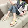 Мода 2024 Лето Новые Спортивные Нескользящие Сандалии Женские Сшитые Дизайн Сандалии На Толстой Подошве Женские Пляжные Отдыха Повседневная Обувь