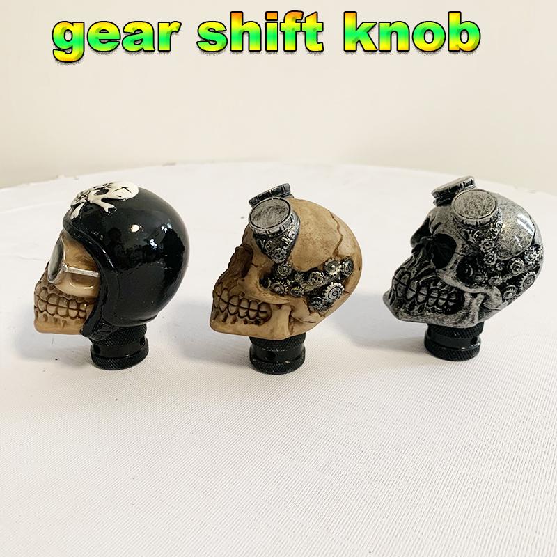 Ghost Skull Shape Head Manual Gearbox Shift Knob Big Teeth Manual Gear Stick Shifter Lever Knob for Car