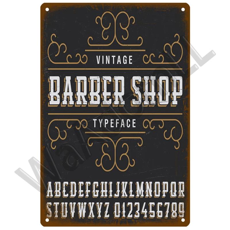 Barber Shop Tin Sign Poster Vintage Wall Posters Metal Sign Decorative Wall Plate Kitchen Plaque Metal Vintage Decor Accessories
