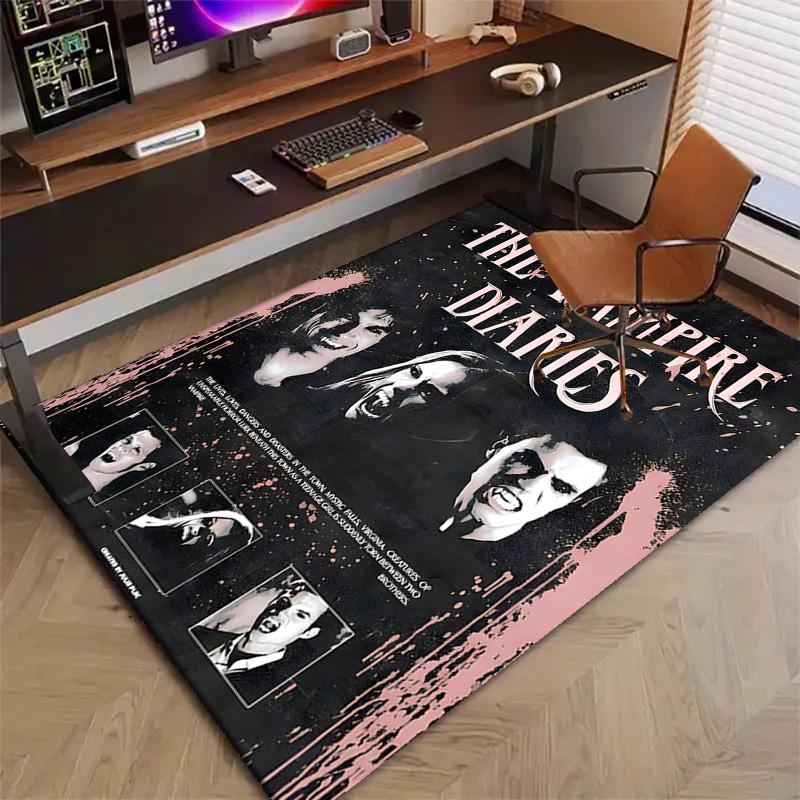 1pc The Vampire Diaries4 Design Printed Area Rug Carpet for Bedroom Living Room Home Decor Rugs Mat Non Slip Mat Rug for Bedside