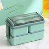 Single/Double Layer Portable Lunch Box Leakproof Design Food Lunchbox Dinnerware Set  Office Use
