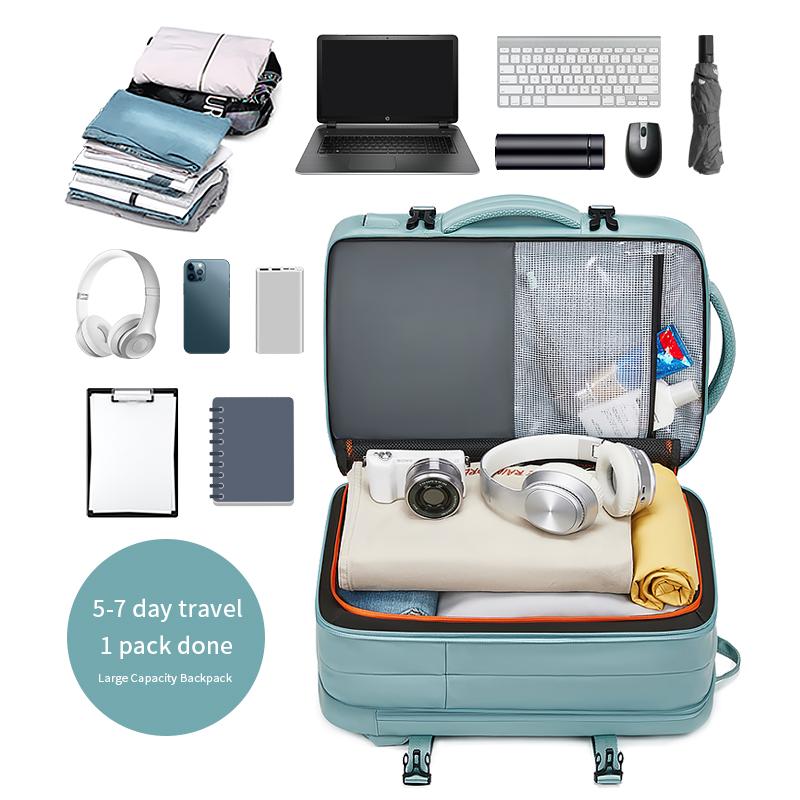 Рюкзак для путешествий для мужчин, увеличенный, 39 л, походный деловой рюкзак для ноутбука для женщин, USB-зарядка, 17-дюймовый водонепроницаемый школьный рюкзак