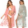 Women's Cardigan Explosion Beach Coverup Mesh Bikini Outer Cardigan Lace Embroidery Sunbrella