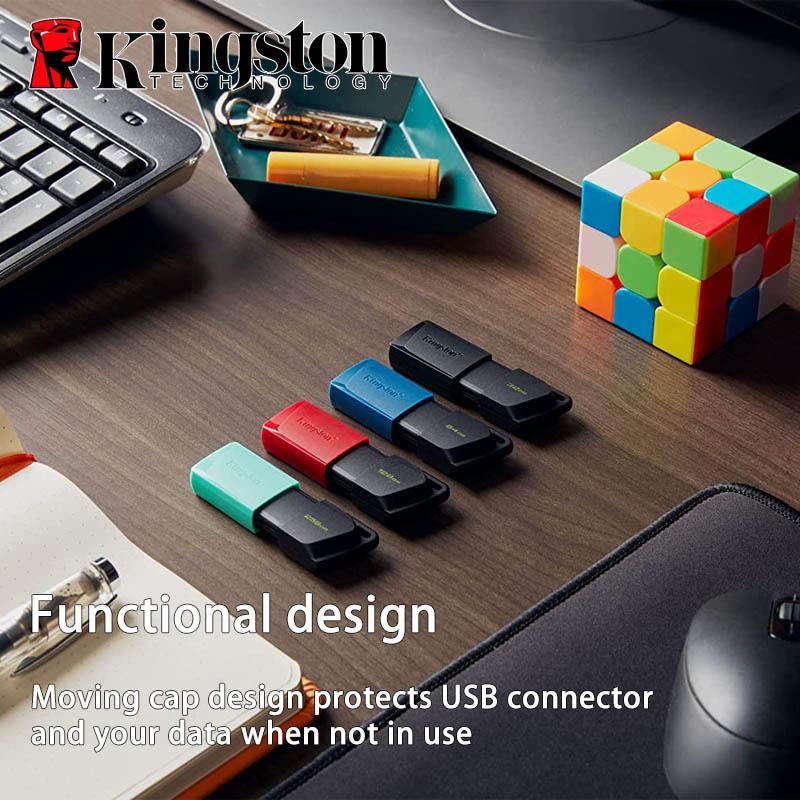 Kingston USB-флешка 128 ГБ 64 ГБ 256 ГБ USB3.2 Флеш-диск Флеш-накопитель DTXM Карта памяти 3.0 Накопители с защитным колпачком и кольцом для ключей разных цветов