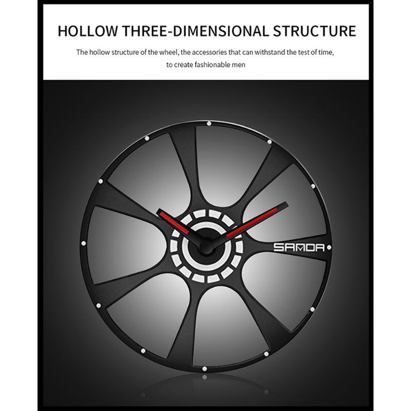 SANDA Новая сеть мужских кварцевых часов Fashion Trend Полые индивидуальные креативные часы
