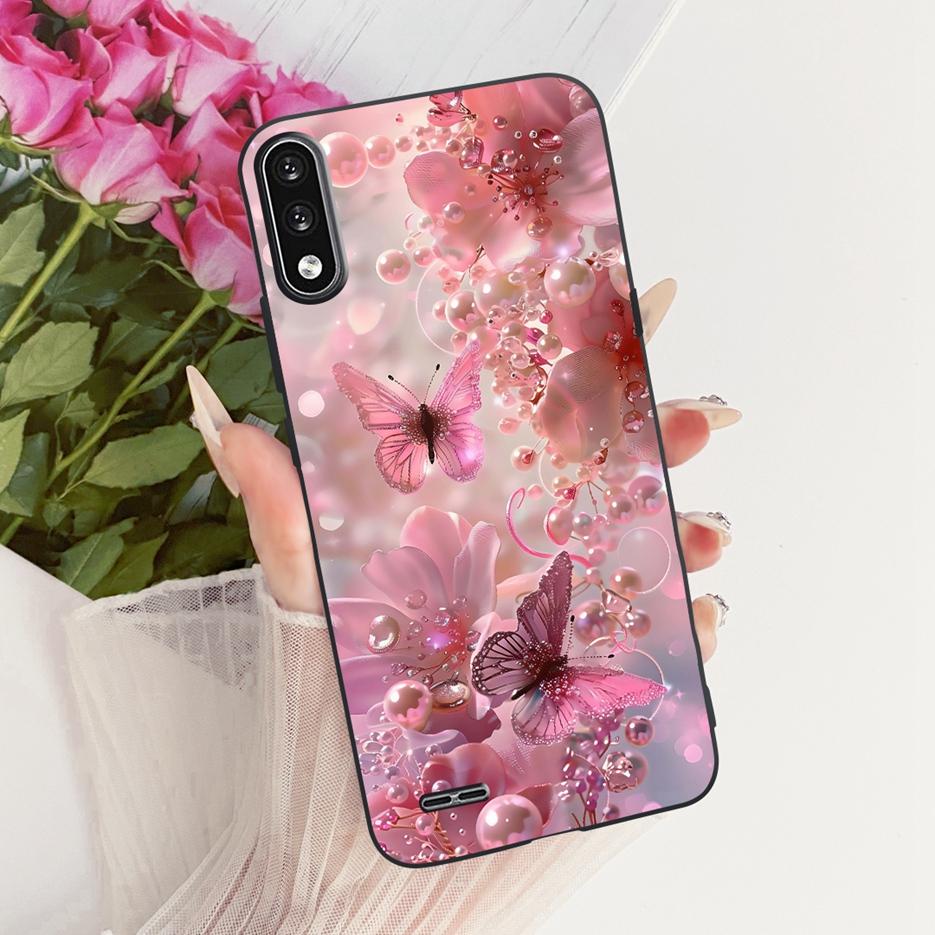 For LG K22 Case LM-K200 LMK200B Luxury Butterfly Tree Painted Cover Soft Silicone Phone Case For LG K22 K 22 LGK22 Fundas Bumper