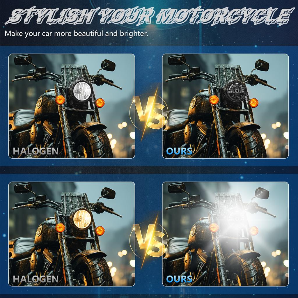 Светодиодная фара 5,75 дюйма для мотоцикла, передняя фара, ближний/дальний свет с ДХО и указателем поворота