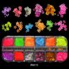 1 Box Holographic Flakes Nail Glitter Iridescent Shiny DIY Butterfly Laser Star Love Heart Sequins for Acrylic Nails Decorations