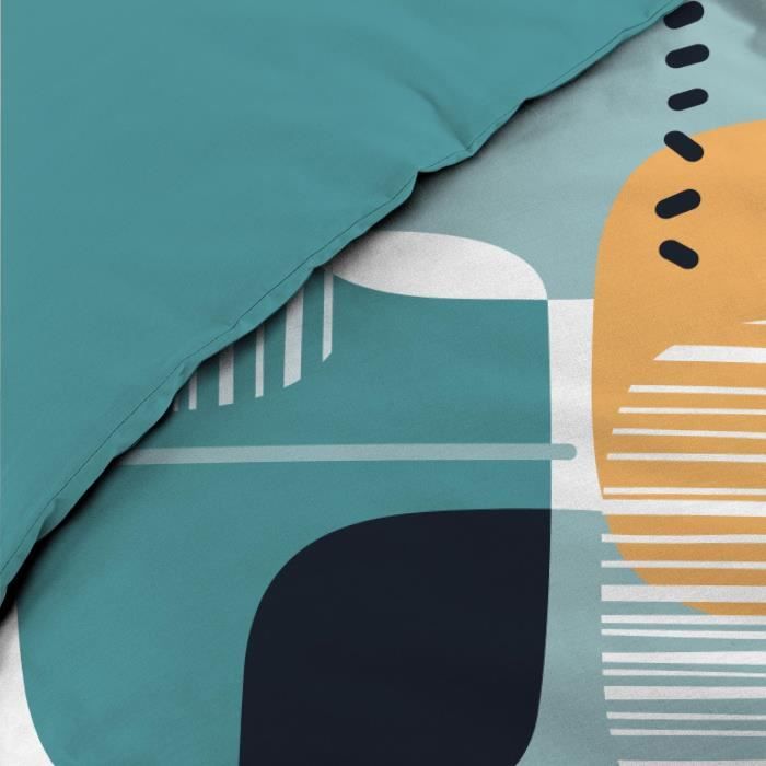 Parure Housse de couette - Sprinte - 140 x 200 cm - 100% Coton - Certification Oeko-Tex® - 1 Taie 63 x 63 cm