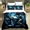 3D Print Alien Bedding Set,Duvet Cover Comforter Bed Set Quilt Cover Pillowcase,King Queen Twin Size Boys Girls Adults