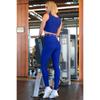 Slim Fit EXTRA High Waist Low Cut Design Sax Colored Sports Leggings
