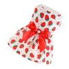 Flexible Breathable Dog Dress Thin Lightweight Princess Outfit Strawberry Printed Red Tone Strawberry Costume Casual Travel