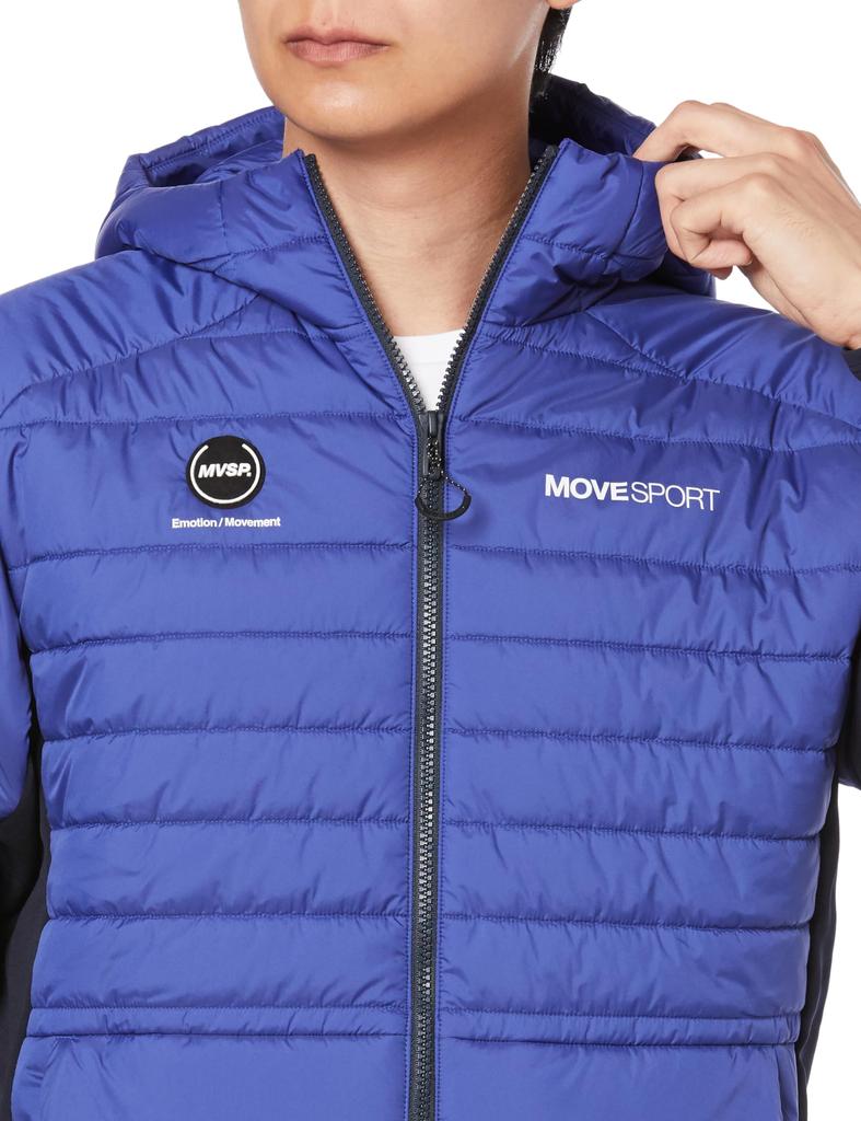 Ветровка Descente AERO CAPSULE Hybrid с капюшоном на молнии, легкая, теплая, водоотталкивающая, эластичная, для тренировок O [Move Sports] BLNV(DMMWJC40)