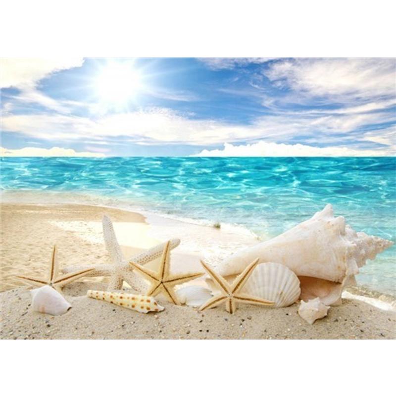 Алмазная картина Морская звезда, полная квадратная мозаика, художественная Алмазная вышивка, пейзажная картина из стразов, украшение для дома