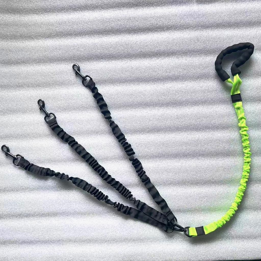 Поводок для трех собак повышенной прочности, поводок для трех собак, поводок для нескольких собак, съемный, вращающийся на 360°, с мягкой ручкой для прогулок и дрессировки