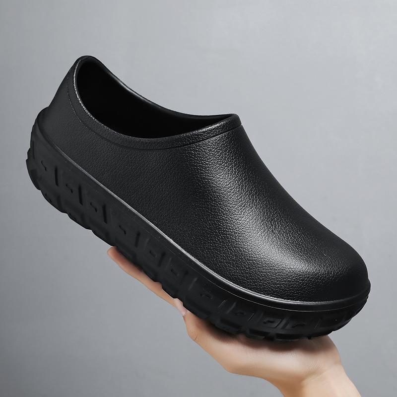 Original Kitchen Shoes Men Clogs Outdoor Plaltfotm Casual Waterproof Rain Shoes Non-slip Restaurant Work Oil-proof Chef Shoes