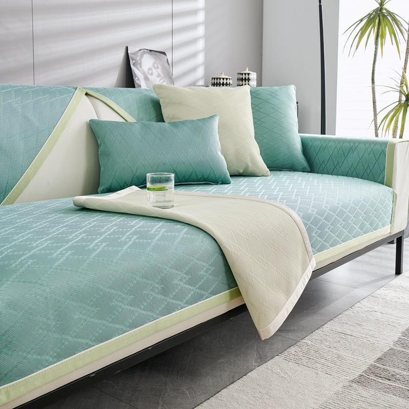 Подушка для дивана из ледяного шелка, летняя нескользящая ткань, летний спальный коврик, дышащая подушка, не царапающая подушка