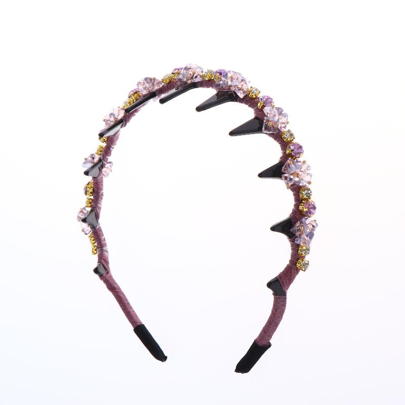 Stylish Rhinestone Hair Hoop Crystal Non Slip with Teeth for Women’s Daily Hair Fashion