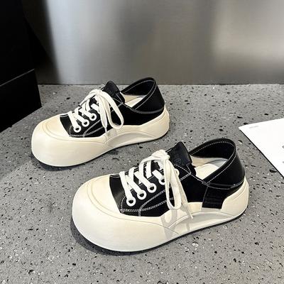 Платформа кукольной головы повседневная обувь весна новая уродливая милая обувь с большой головой кожаная универсальная обувь-хлеб