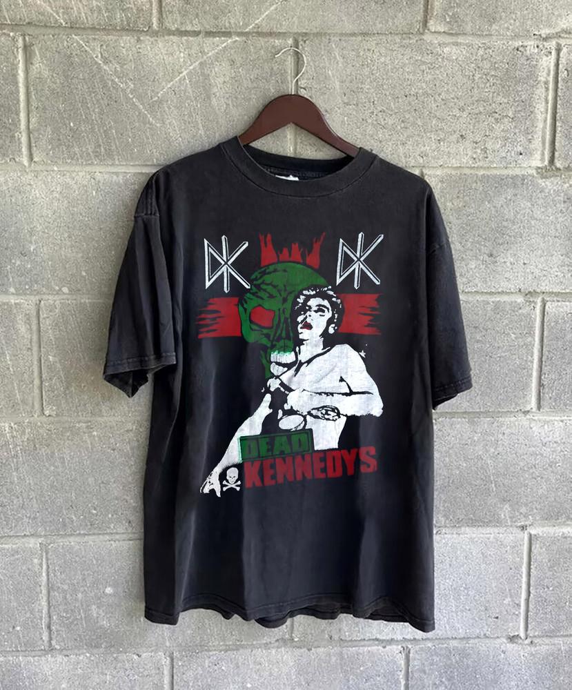 Редкая футболка DEAD KENNEDYS 80-х с принтом ЧЕРЕП И КОСТИ Черная Все размеры Унисекс Футболка Унисекс Футболка