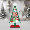 Christmas Ornament Santa Claus Snowman Elk Wooden Tree Desktop Decoration Festive Atmosphere Party Decor