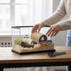 Плетеная из ротанга нора-туннель для хомяка, гнездо, с совком для уборки случайного цвета, дышащий маленький домик для мелких животных, для хомяков, песчанок, крыс