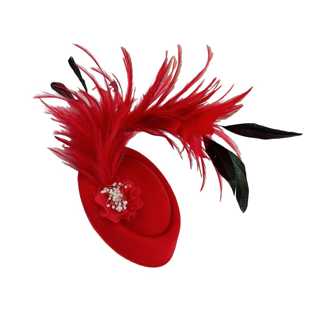 Девичья шляпка из фетра с перьями, форма, заколка для волос, повязка на голову для банкетной вечеринки для подростков, средневековая вечеринка, фотосъемка, нескользящая заколка для волос