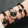 With Leather Strap Watch Bracelet Set Heart Shape Diamond Watch New Watch Jewelry Set Girls