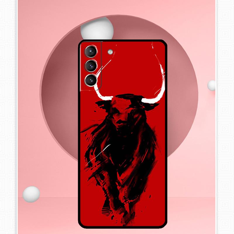 Bullfight Bull Fighter Case For Samsung Galaxy S25 Ultra S25 FE S20 S21 S22 S23 Plus S9 S10 S24 Ultra Cover Funda