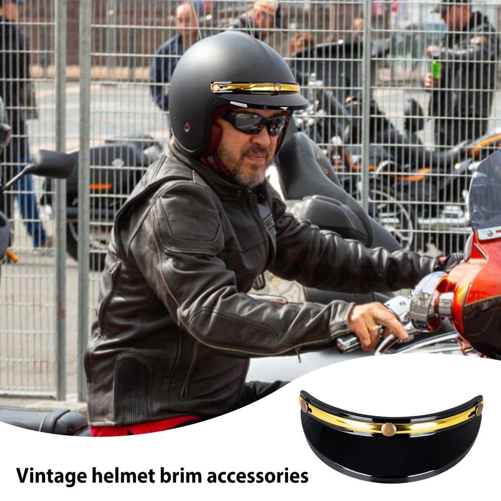 Motorcycle Sun Visor, Motorcycle Hat Visor/Shield | Retro Helmet Universal Brim Motorcycle Helmet 3/4