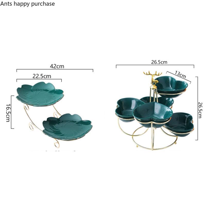 Подставка для украшения подноса для закусок из керамики Iron Art, подставка для закусок, фруктовая тарелка, миска для закусок из сухофруктов, конфетница, подставка для торта